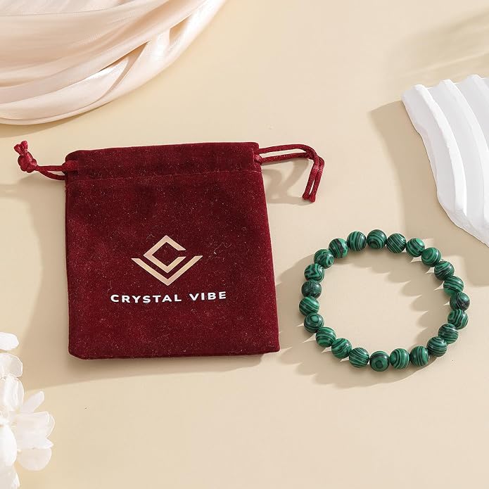 Crystal Vibe - Healing Crystal Bracelet for Women & Men | Natural Gemstone Bead Bracelet | Adjustable Handmade Energy Stone Bracelet | Bracelet for Meditation, Yoga & Daily Wear | Multiple Types