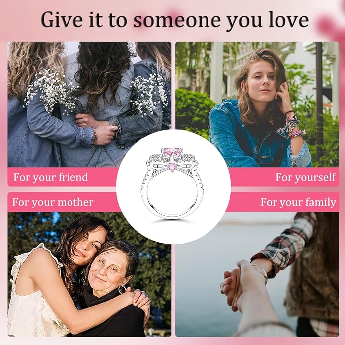 925 Sterling Silver Rings for Women | Elegant Dainty Hoop & Band Rings with 5A Cubic Zirconia | Daily Wear Jewelry with Gift Bag (Sizes 6-9)