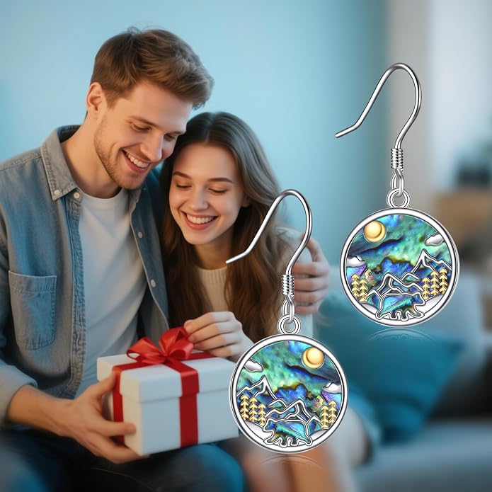 Birthstone Tree of Life Earrings for Women 925 Sterling Silver Life Tree Dangle Earrings Jewelry Gifts