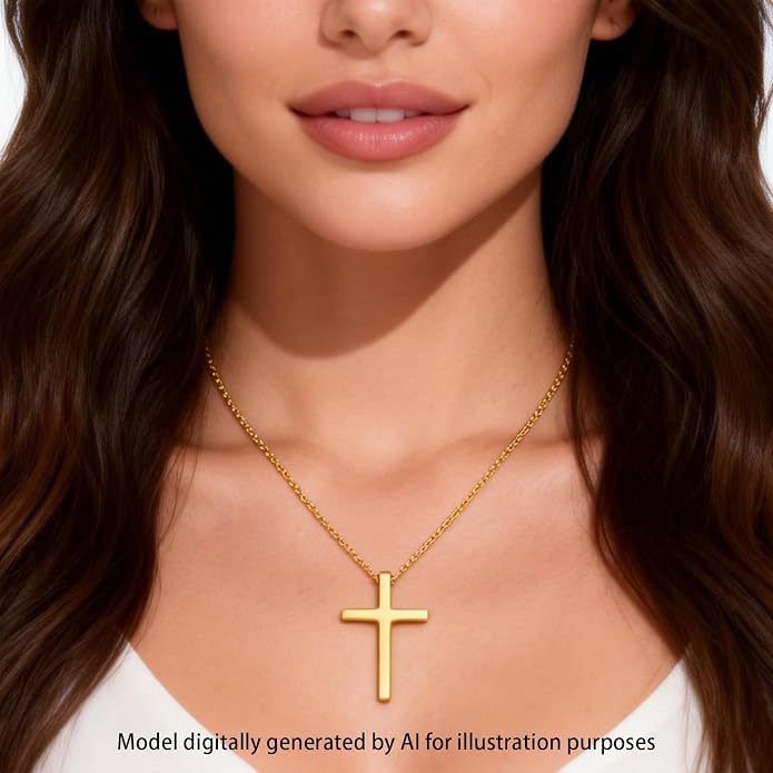 14K Gold Plated Paper Clip Chain Link Necklace Satellite Cross Key Starfish Turquoise Heart Necklace for Women