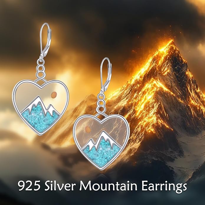 AOBOCO Mustard Seed Earrings for Women Sterling Silver Mountain Cross Earrings Dangle Christian Religion Jewelry Mothers Day Birthday for Mom Wife Friends