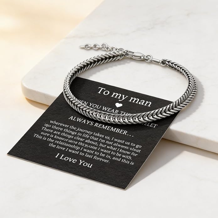 Galis Chain Bracelets For Men - Premium Stainless Steel, Silver, Gold Plated Non Tarnish - Mens Jewelry, Fathers Day Gift