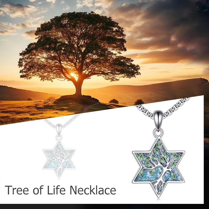 ONEFINITY Tree of Life Necklace 925 Sterling Silver Abalone Shell Celtic Knot Pendant Necklace for Women Jewelry
