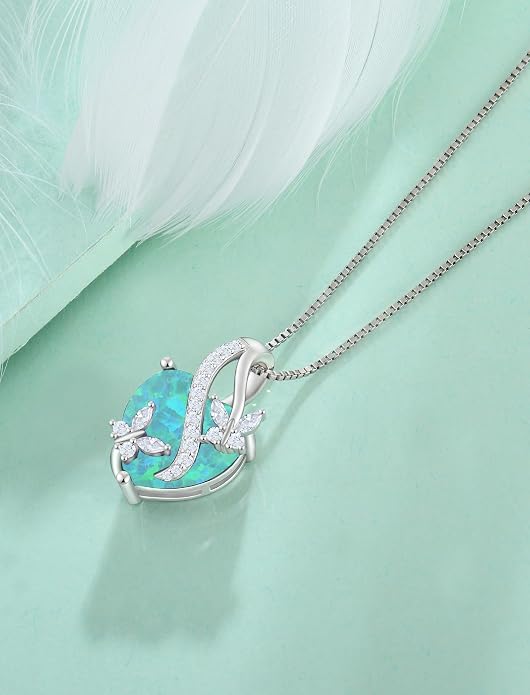 Butterfly Necklaces for Women Sterling Silver Infinity Heart Pendant Birthstone Jewelry Gift with 14k Yellow Gold/Rose Gold Plated