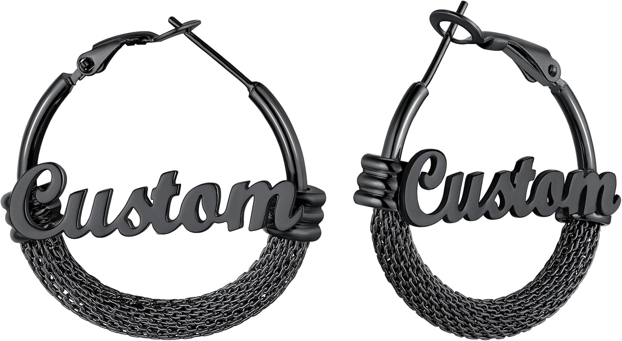 PROSTEEL 30/40/60/80/100mm Chunky Hoop Earrings For Women Gold Plated/Black Stainless Steel Hoops Earrings Statement Jewelry