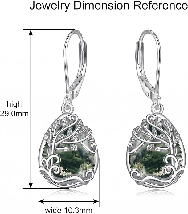 Teardrop Tree of Life/Filigree Earrings for Women Dangle Leverback Earrings Jewelry Gift Anniversary For Her