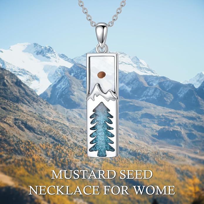 HPQQ Cross Necklace 925 Sterling Silver Turquoise Tree of Life Celtic Knot Cross Pendant Jewelry Mother's Day Gifts for Women