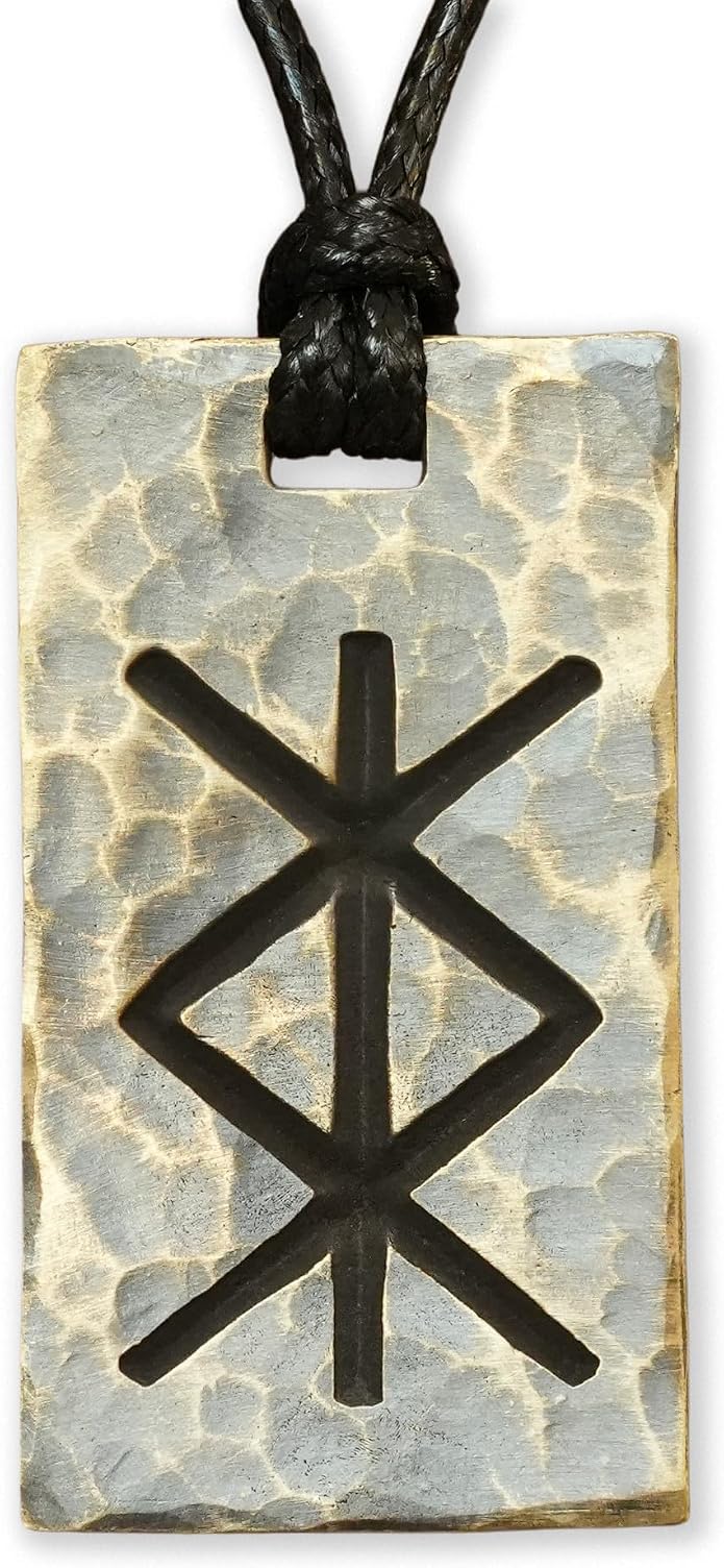 Baldur Jewelry - Elder Futhark Bind Protection Rune Necklace - Talisman Pendant Amulet - Viking Runes Norse Jewelry - Viking Jewelry for Men Women - Gifts for Men