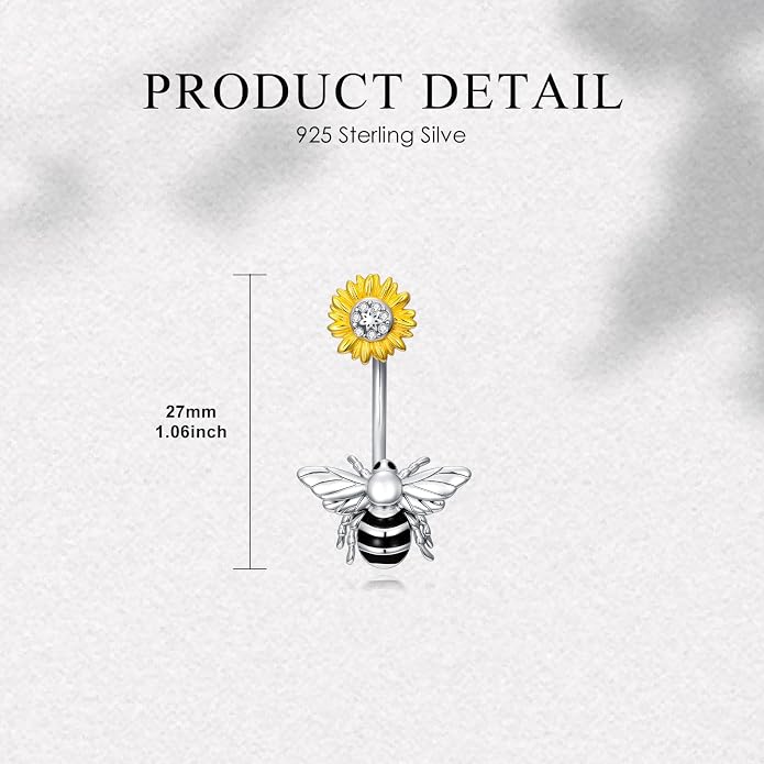 Butterfly Cross Shark Belly Button Ring 925 Sterling Silver Clicker Belly Rings Dangle Navel Ring Hypoallergenic Navel Piercing Belly Piercing Jewelry Gifts for Women