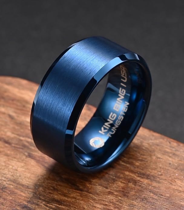 King Ring Tungsten 4/6/8/10mm Rings – Super Polished Matt Finish Tungsten Rings – Designed in USA