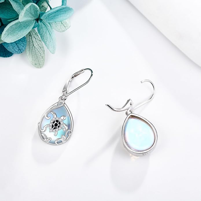 Silver Earrings for Women Sterling Silver Filigree Earrings Teardrop Dangle Drop Filigree Jewelry Gift for Women Mother Mom