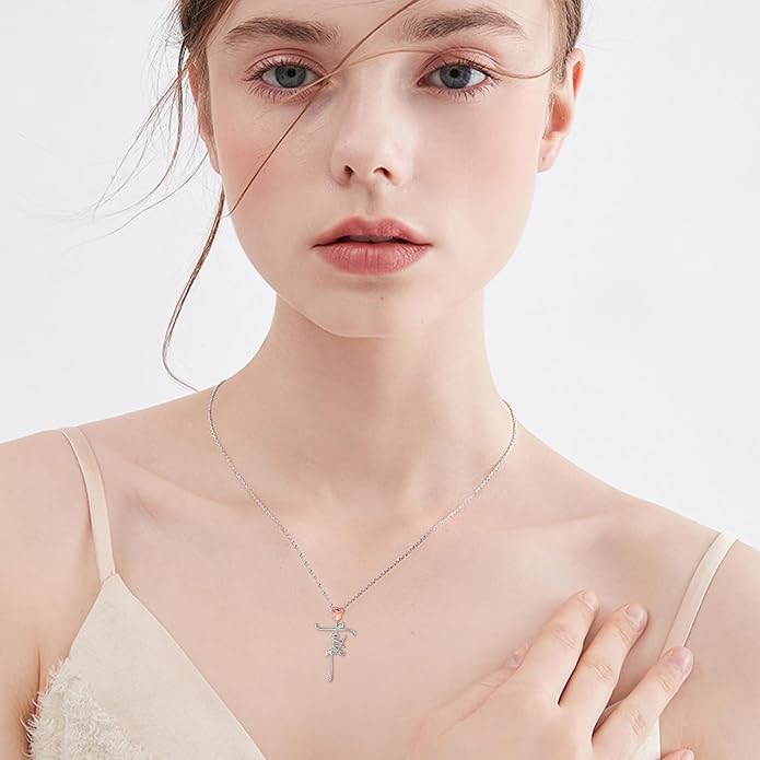 Faith Cross Necklace For Women Birthstone Sterling Silver with Simulated Birthstone Cross Jewelry Christian Gifts