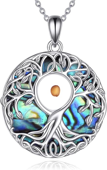 YFN Tree of Life Necklace Sterling Silver Celtic Knot Tree Pendant Jewelry Gifts for Women Men