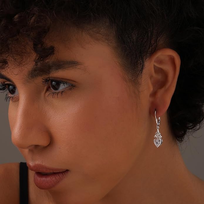 LeCalla Women's Drop & Dangle Earrings | 925 Sterling Silver Leverback Earrings | Lightweight Teardrop Lever Back Drop Dangle Earring for Women