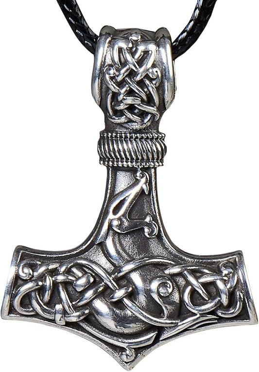 Baldur Jewelry - Thors Hammer Necklace Pendant Mjölnir - Viking Norse Thor Hammer Pendant Viking Jewelry - Thor Necklace - Thor Gifts for Men - Viking Necklace for Men