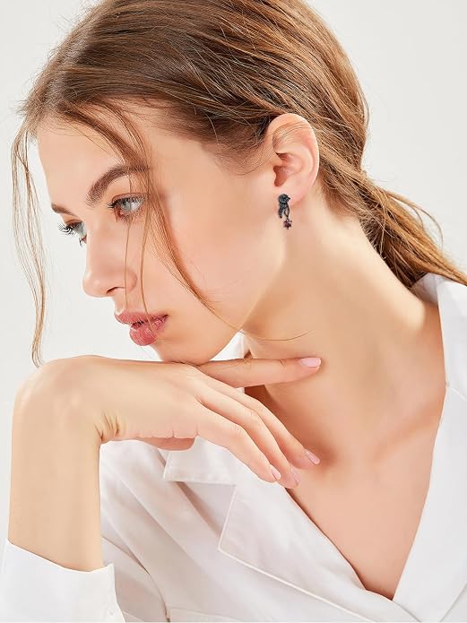 Animal/Leaf/Gothic Dangle Earrings 925 Sterling Silver Animal/Leaf/Gothic Dangle Drop Earrings Easter/Halloween/Christmas Jewelry Gifts for Women Her