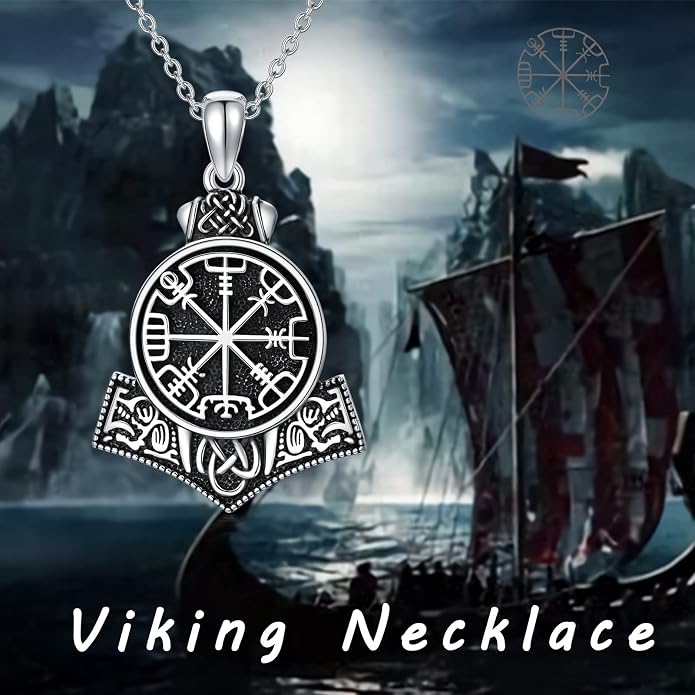 Valknut Viking Necklace 925 Sterling Silver Odin Knot Pendant Necklace Celtic Nordic Pagan Jewelry Gifts for Men Women 18+2"