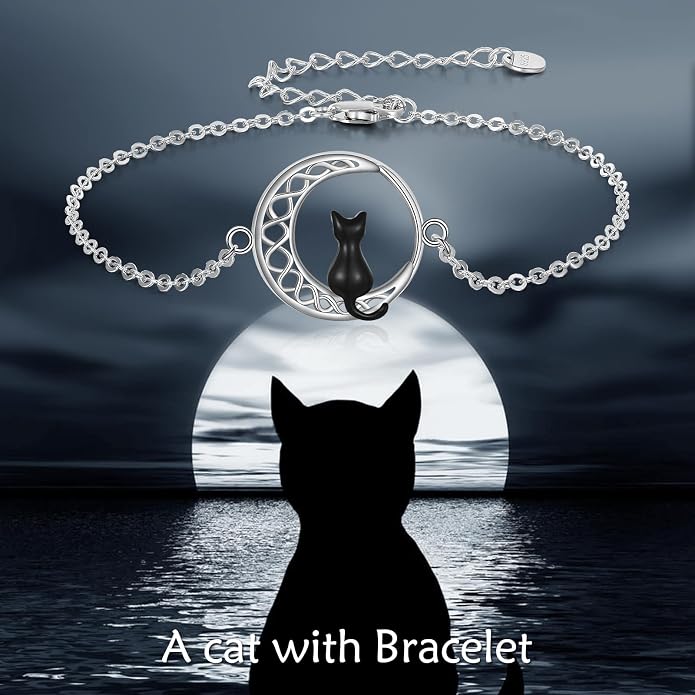 CRMAD Moonstone Moon/Star/Daisy/Turquoise/Rose Flower/Cat/Star/Hecate/Airplane/Pearl/Chakra/Rose Pearl/Butterfly/Wave/Starfish Anklet for Women Sterling Silver Anklet Irish Jewelry