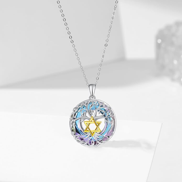Tree of Life Thor Hammer Pendant Necklace for Women Sterling Silver S925 Jewelry for Women US1