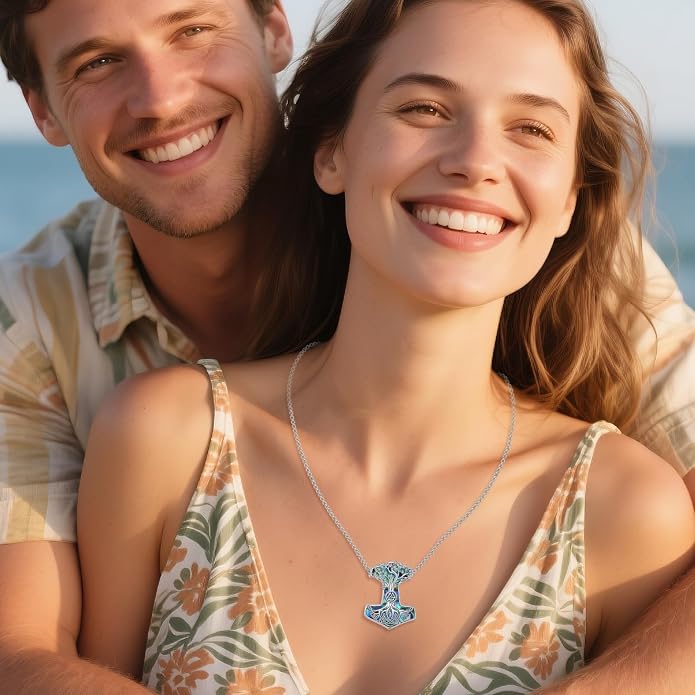 Anchor/Thors Hammer/Arrowhead/Wolf/Raven Necklace for Men 925 Sterling Sliver Jewelry Graduation Gifts for Men Women