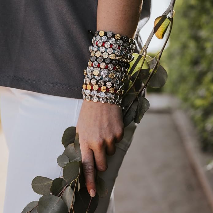My Saint My Hero Benedictine Blessing Bracelets – Handwoven Spiritual Protection with Medals Hand-Cast In Italy at Sacred Site