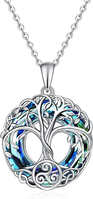 Tree of Life Thor Hammer Pendant Necklace for Women Sterling Silver S925 Jewelry for Women US1