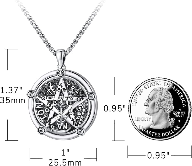 Witchy Jewelry for Women Men Nudo De Bruja Plata 925 Original Witches Knot Necklace Tetragrammaton Hecate Necklace Lilith Necklace Pentagram Necklace Cat Necklace Triple Moon Goddess Pendant Necklace