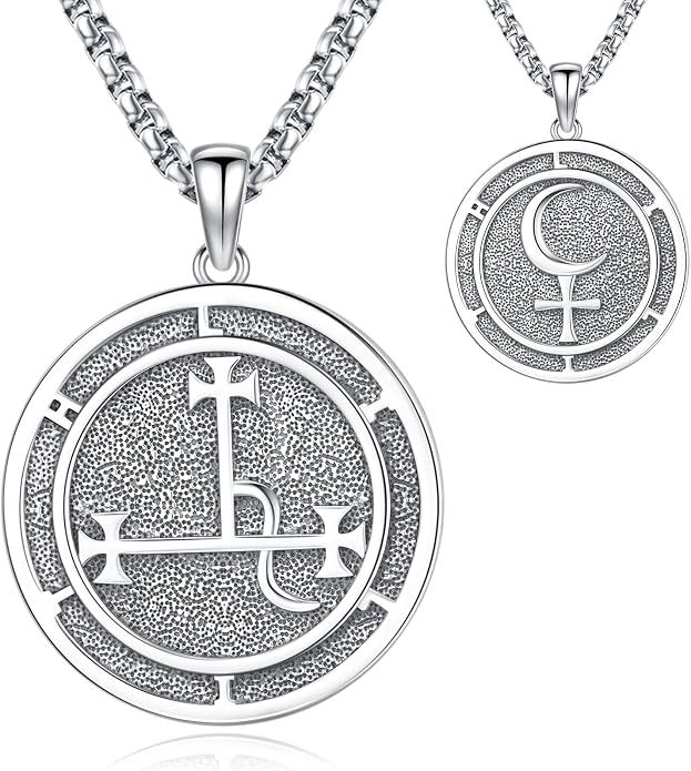 Pentagram Necklace Sterling Silver Triple Moon Goddess/Celtic Knot Witches Knot/Ankh/Sun and Moon/Hecate/Lilith/Santa Muerte/Tetragrammaton Pendant Necklace Pagan Wiccan Magic Egyptian Amulet Jewelry for Women Men