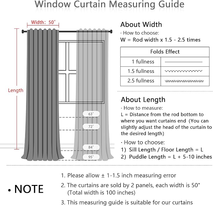 MEETSKY Brown Blackout Curtains for Bedroom, Thermal Insulated Privacy Protection Back Tab Curtains 95 Inches Length for Living Room, Leaf Pattern, 2 Panels, 50" Wide Each