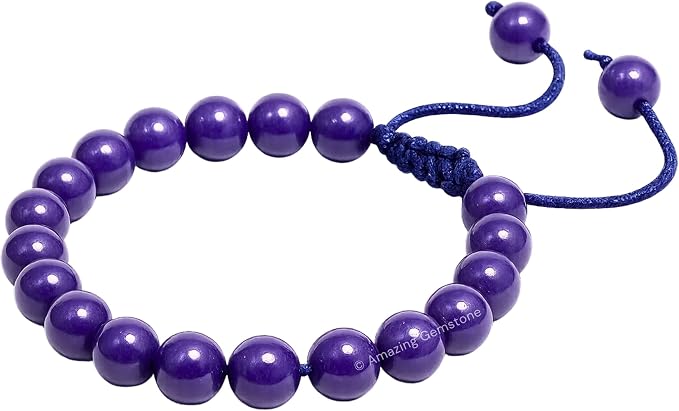 Amazing Gemstone Phosphodorite Bracelet for Women Men's Gifts - Protection Healing Crystal Bracelet - 8mm Beaded Adjustable Bracelet Pulseras para Hombres Mujer Stocking Stuffers