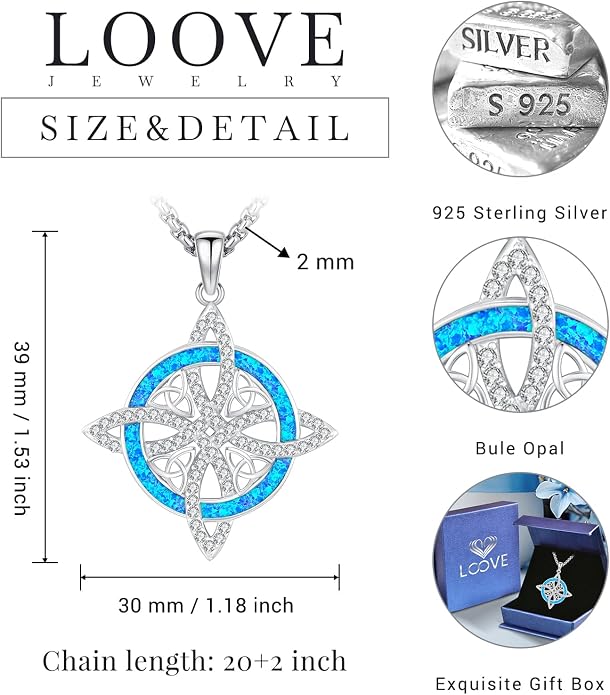 Pentagram/Celtic Knot/Witches Knot/Santa Muerte/Triple Moon Goddess/Baphomet/Hecate Necklace Sterling Silver Magic Wiccan Amulet Pagan Jewelry for Women Men