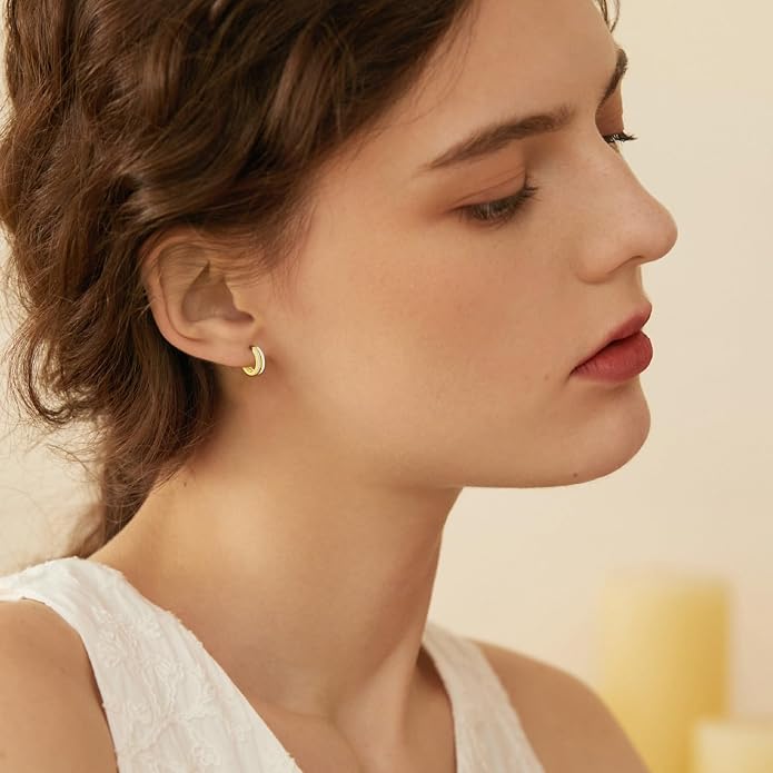MEDWISE Mothers Day Gifts for Mom Multi Colored Opal Hoop Earrings for Women 925 Sterling Silver Huggie Hoop Earrings Jewelry Gift for Women Daughter Wife Mom Friends