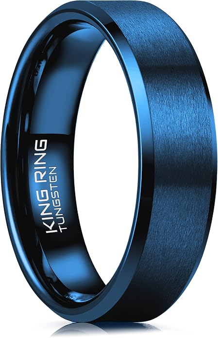 King Ring Tungsten 4/6/8/10mm Rings – Super Polished Matt Finish Tungsten Rings – Designed in USA