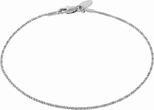 LIFETIME JEWELRY 24K Gold Anklets for Women – Twisted Box Chain Ankle Bracelet 10X Thicker Real Gold Plated – Made in USA with Lifetime Replacement