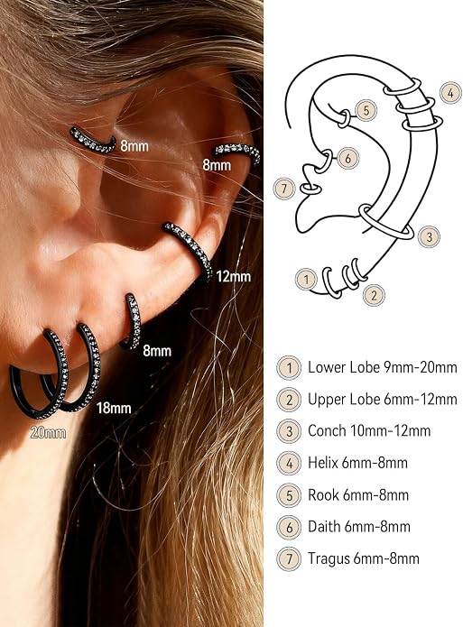FaithHeart 925 Sterling Silver Post Huggie Hoop Earrings for Women, Silver Small Hoop Earring, Hypoallergenic Cartilage Earrings for Women