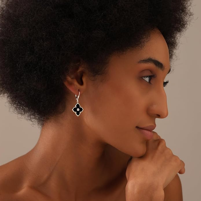LeCalla Women's Drop & Dangle Earrings | 925 Sterling Silver Leverback Earrings | Lightweight Teardrop Lever Back Drop Dangle Earring for Women