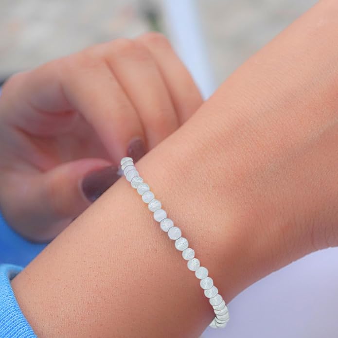 Faceted Bracelet for Women, Certified 925 Sterling Silver with 18K Gold Vermeil Healing Crystal Bracelets for Women - Crystals and Healing Stone Bracelet Women Jewelry for Gift