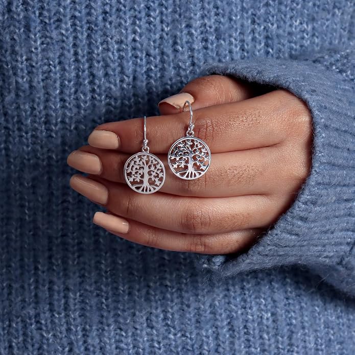 Charmsy 925 Sterling Silver Light-Weight Antique Filigree Teardrop Drop Earrings for Women