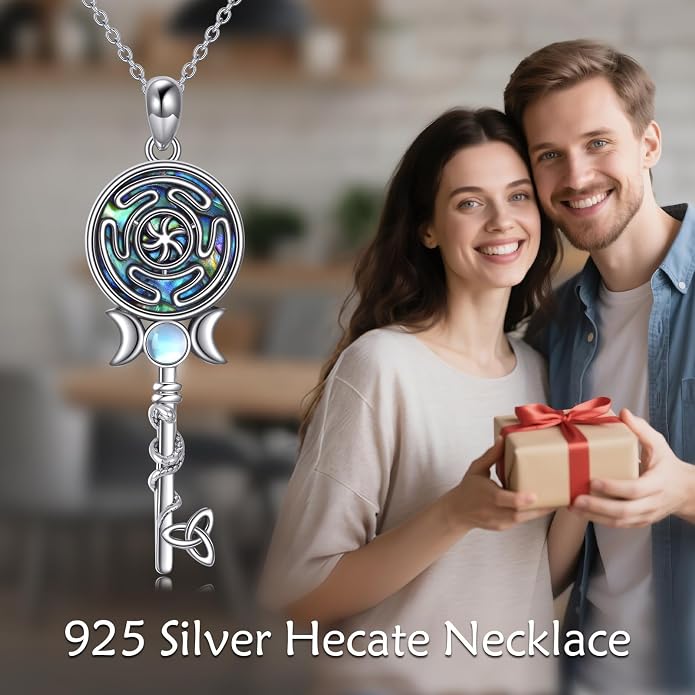 Thors Hammer Witches Knot Necklace Sterling Silver Celtic Witches Mjolnir Pendant Celtic Knot Viking Jewelry for Women Men