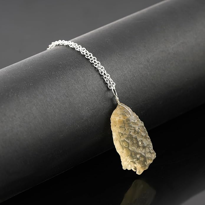 Natural Raw Gemstones Pendant Necklace, Rough Stones Dainty Jewelry, Handmade Bohemian Jewelry, Silver Plated Chain, Healing Crystals, Christmas Gift for Women