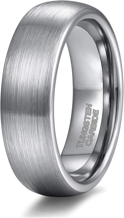 TRUMIUM 4mm 6mm 8mm Tungsten Ring Wedding Band for Men Women Engraved I Love You Matte Brushed Comfort Fit Size 4-15