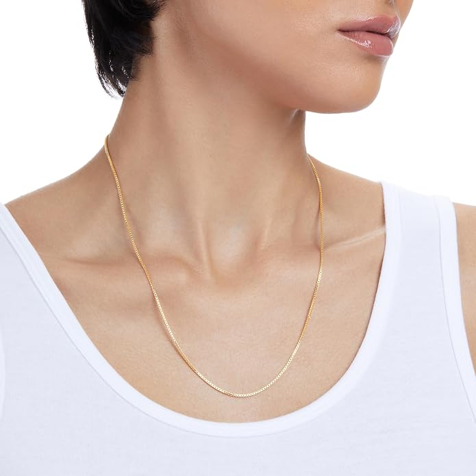 Amazon Essentials Sterling Silver 1.2mm Box Chain