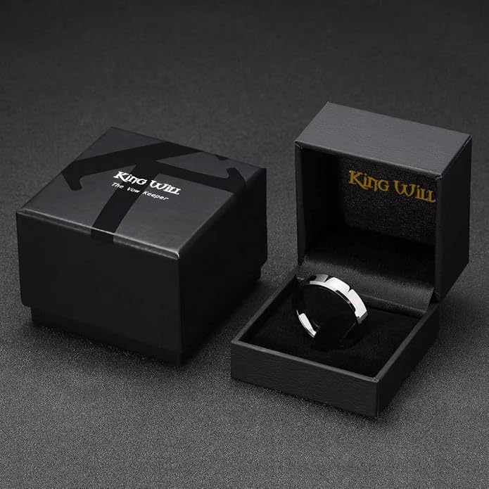 King Will BASIC Men Women 4mm/5mm/6mm/7mm/8mm Titanium Rings Polished Wedding Band Engagement Anniversary Band Comfort Fit