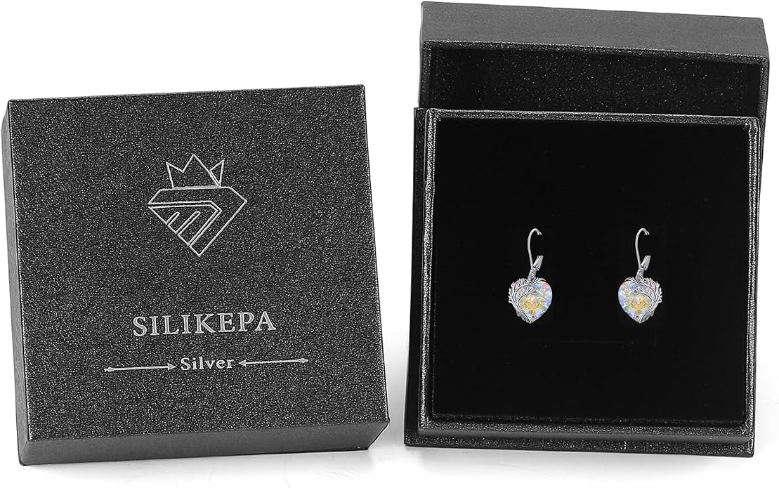 Tree of Life Earrings for Women 925 Sterling Silver Tree of Life Drop Earrings with Heart Crystal Tree of Life Jewelry Birthday Anniversary Party Gifts for Women Girls