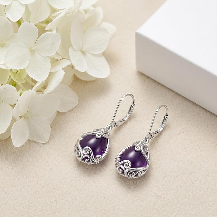 Teardrop Tree of Life/Filigree Earrings for Women Dangle Leverback Earrings Jewelry Gift Anniversary For Her