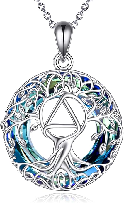 YFN Tree of Life Necklace Sterling Silver Celtic Knot Tree Pendant Jewelry Gifts for Women Men