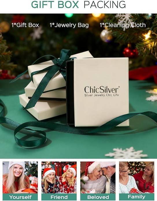 ChicSilver 925 Sterling Silver Heart Initial Necklaces for Women -Dainty Personalized Heart Pendant Letter Alphabet Necklace for Women
