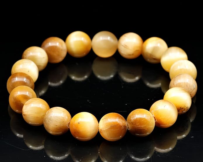 Natural Gemstone Beaded Stretch Bracelet for Men & Women | Handmade 8mm Stone Jewelry | Zodiac Chakra Elastic Bracelet | Meaningful Gift Collection