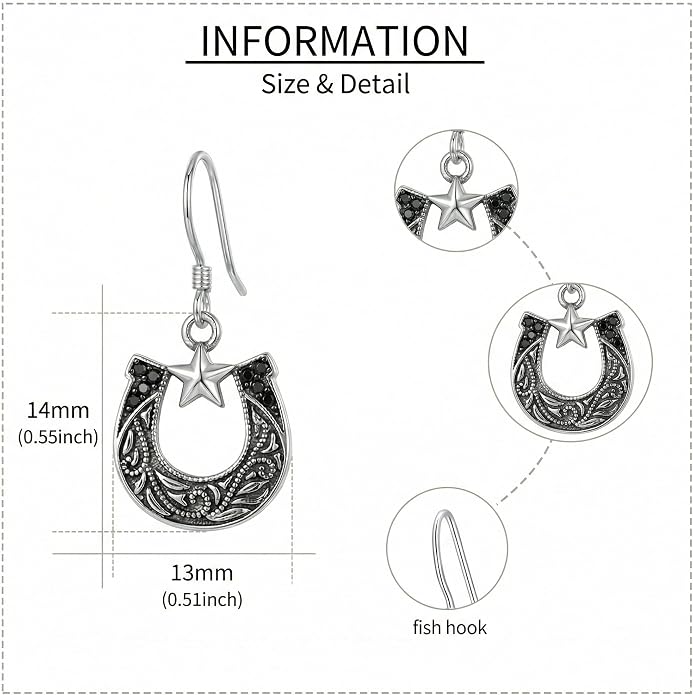 Teacup/Claddagh/Lilith/Book Cat/Star/French Horn/Horse Shoe/Filigree dangle earrings Cute Earrings Jewelry for Women
