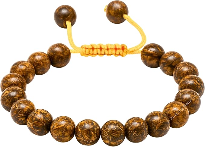Amazing Gemstone Mariyam Jasper Bracelet for Women Men's Gifts - Protection Healing Crystal Bracelet - 8mm Gemstones Beaded Adjustable Bracelet Pulseras para Hombres Mujer Stocking Stuffers